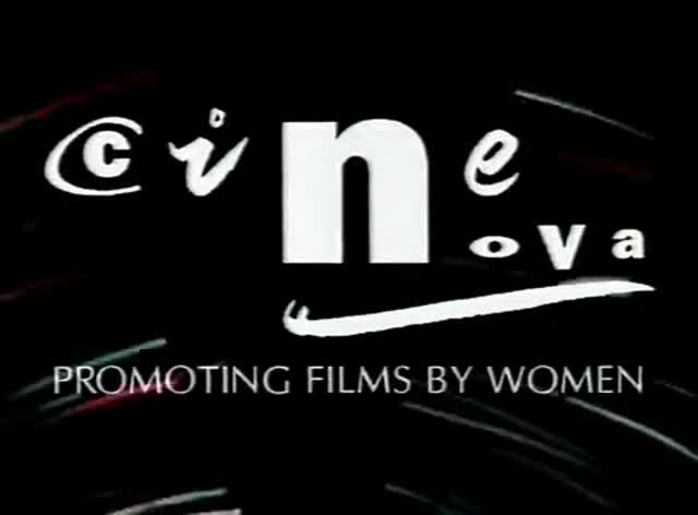 The Cinenova wordmark in white hand-painted letters on black, PROMOTING FILMS BY WOMEN beneath.